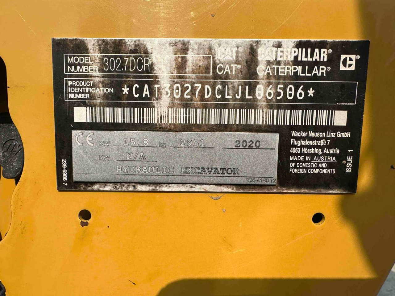 Pelle sur chenille CAT 302.7DCR: photos 6 Pelle sur chenille CAT 302.7DCR: photos 6