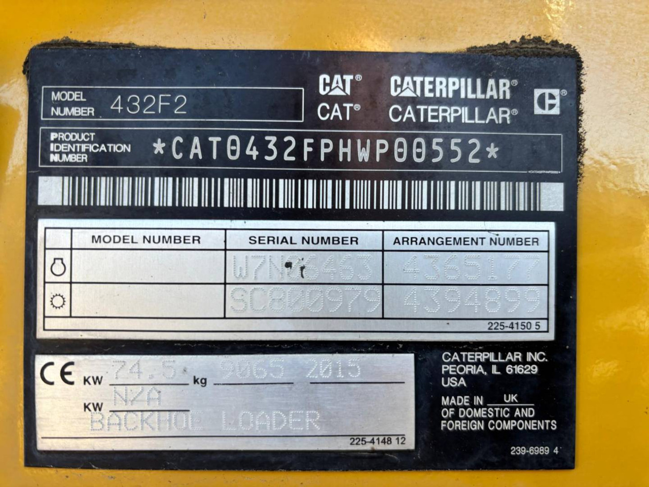 Tractopelle CAT 432F2: photos 6