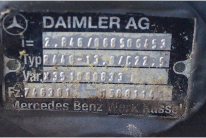 Mercedes-Benz R440-13A/C22.5 47/18 I=2.611 - Essieu arrière pour Camion: photos 3 Mercedes-Benz R440-13A/C22.5 47/18 I=2.611 - Essieu arrière pour Camion: photos 3