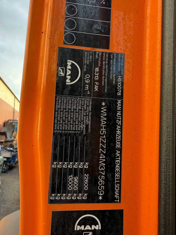 Camion benne MAN 18.313 FAK 4x4, E3,  ohne Kran: photos 17