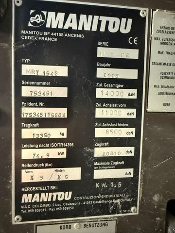 Manitou MRT 1542 M, Korb, Schaufel, Gabeln - Chargeuse sur pneus: photos 4 Manitou MRT 1542 M, Korb, Schaufel, Gabeln - Chargeuse sur pneus: photos 4