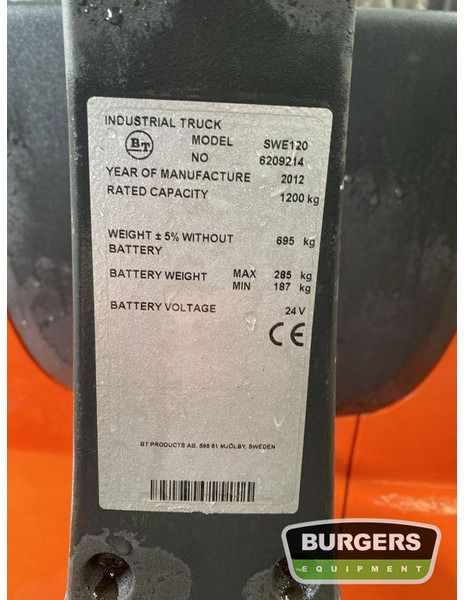 BT SWE120 - Gerbeur: photos 5 BT SWE120 - Gerbeur: photos 5