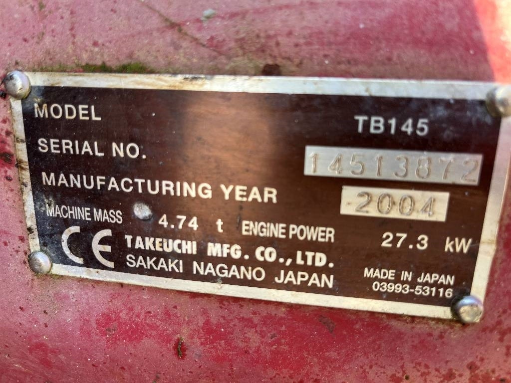 Takeuchi TB 145 Dismantled. Only spare parts - Pelle sur chenille: photos 2 Takeuchi TB 145 Dismantled. Only spare parts - Pelle sur chenille: photos 2