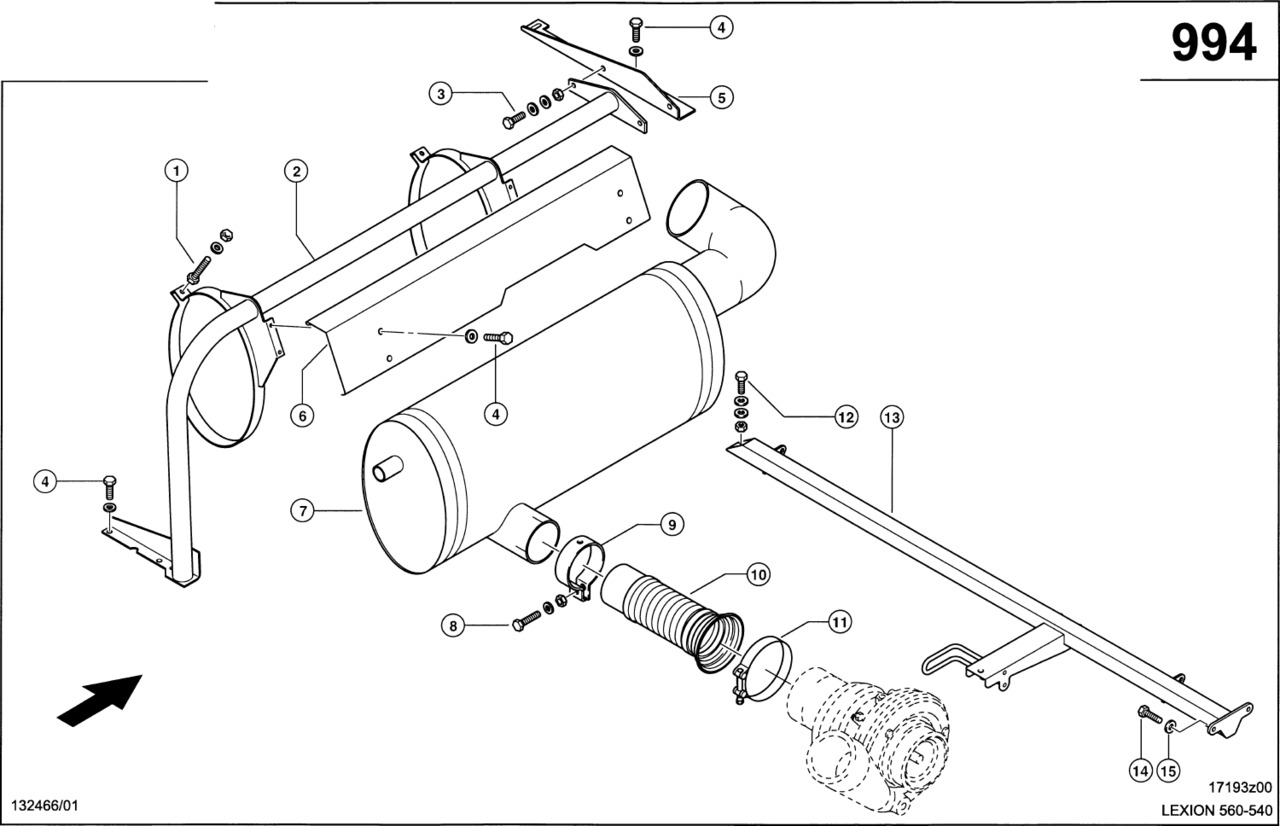 Claas Lexion 560 TŁUMIK 0007619111 (Silnik cat c9, 3126b; układ wydechowy) - Silencieux pour Machine agricole: photos 1 Claas Lexion 560 TŁUMIK 0007619111 (Silnik cat c9, 3126b; układ wydechowy) - Silencieux pour Machine agricole: photos 1