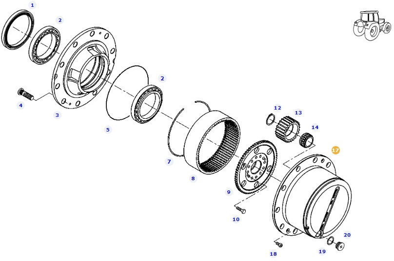 Fendt 927 930 933 936 - piasta przedniego mostu F930301020130 - Essieu avant pour Machine agricole: photos 1 Fendt 927 930 933 936 - piasta przedniego mostu F930301020130 - Essieu avant pour Machine agricole: photos 1
