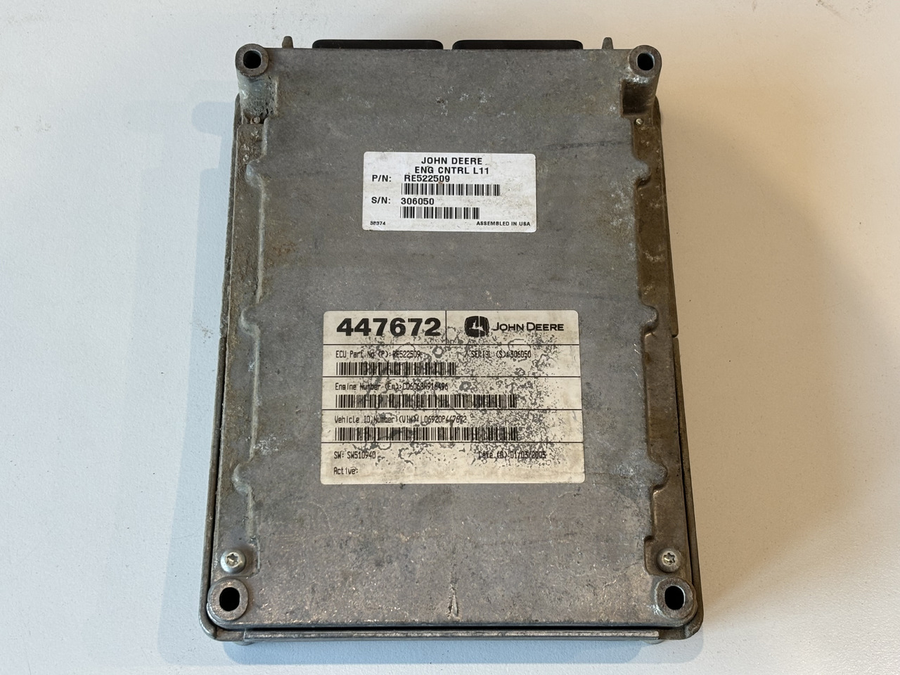 John Deere 6920 Moduł Sterownik ECU 447672 RE522509 RE522510 RE508774 SH100011 - Bloc de gestion pour Machine agricole: photos 1 John Deere 6920 Moduł Sterownik ECU 447672 RE522509 RE522510 RE508774 SH100011 - Bloc de gestion pour Machine agricole: photos 1