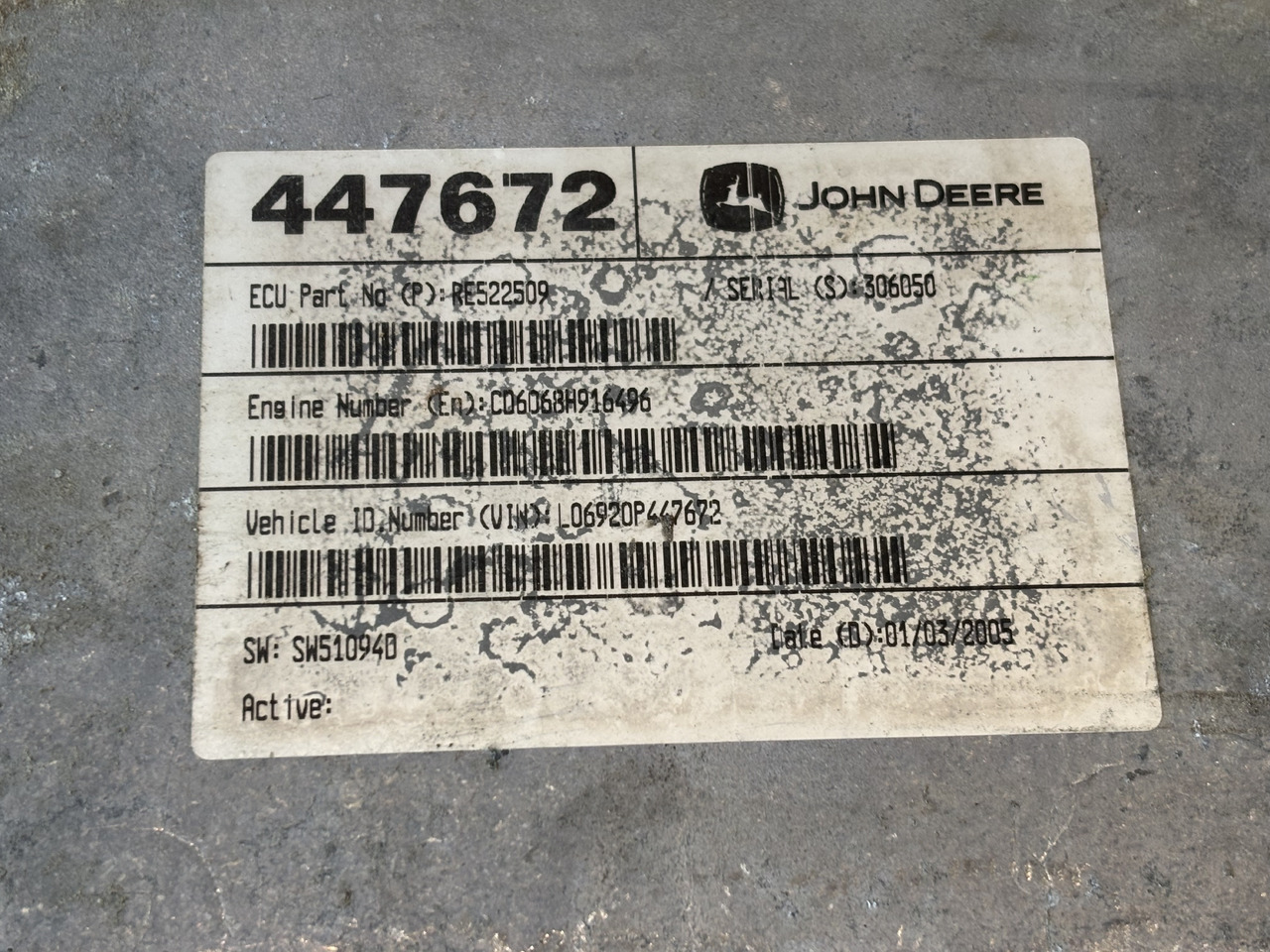 John Deere 6920 Moduł Sterownik ECU 447672 RE522509 RE522510 RE508774 SH100011 - Bloc de gestion pour Machine agricole: photos 2 John Deere 6920 Moduł Sterownik ECU 447672 RE522509 RE522510 RE508774 SH100011 - Bloc de gestion pour Machine agricole: photos 2