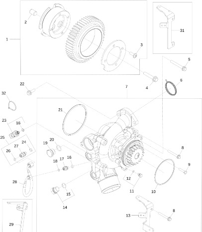 John Deere 9470RX - Pompa wodna DZ106318 (Silnik) - Pompe à liquide de refroidissement pour Machine agricole: photos 1 John Deere 9470RX - Pompa wodna DZ106318 (Silnik) - Pompe à liquide de refroidissement pour Machine agricole: photos 1