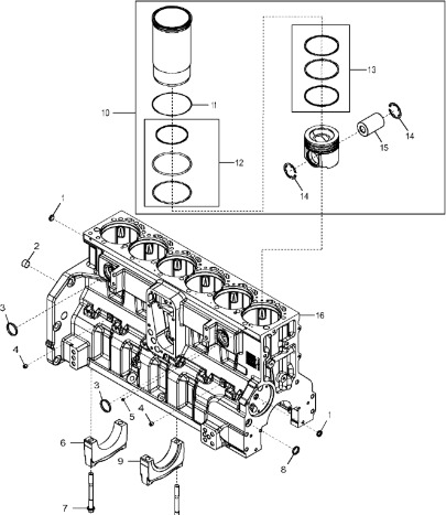 John Deere 9470RX - Zespół bloku krótkiego DZ114431 (Silnik) - Bloc-cylindres pour Machine agricole: photos 1 John Deere 9470RX - Zespół bloku krótkiego DZ114431 (Silnik) - Bloc-cylindres pour Machine agricole: photos 1