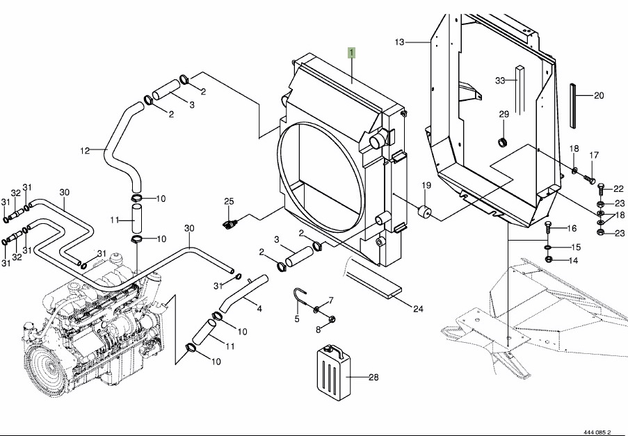 Krone Big M II - rama chłodnicy 002316201 - Radiateur pour Machine agricole: photos 1 Krone Big M II - rama chłodnicy 002316201 - Radiateur pour Machine agricole: photos 1
