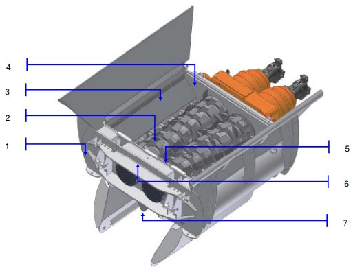 LINDNER Urraco 75 D U75D U-75-D Obudowa Niszczarki Rozdrabniaczy Bębnów Koryto Wanna - Concasseur: photos 2 LINDNER Urraco 75 D U75D U-75-D Obudowa Niszczarki Rozdrabniaczy Bębnów Koryto Wanna - Concasseur: photos 2