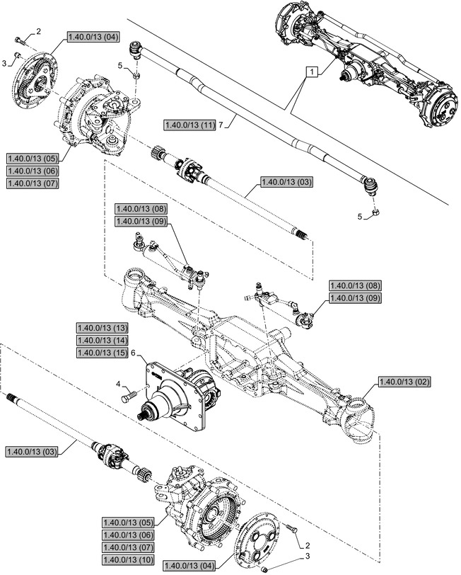 New Holland T6010 Most naped przedni 87745935 - Essieu avant pour Machine agricole: photos 1 New Holland T6010 Most naped przedni 87745935 - Essieu avant pour Machine agricole: photos 1