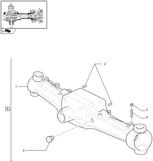 New Holland T6010 Most naped przedni 87745936 - Essieu avant pour Machine agricole: photos 1 New Holland T6010 Most naped przedni 87745936 - Essieu avant pour Machine agricole: photos 1