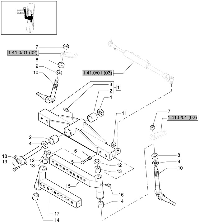 New Holland T6010 Oś przednia 82010793 - Essieu avant pour Tracteur agricole: photos 1 New Holland T6010 Oś przednia 82010793 - Essieu avant pour Tracteur agricole: photos 1