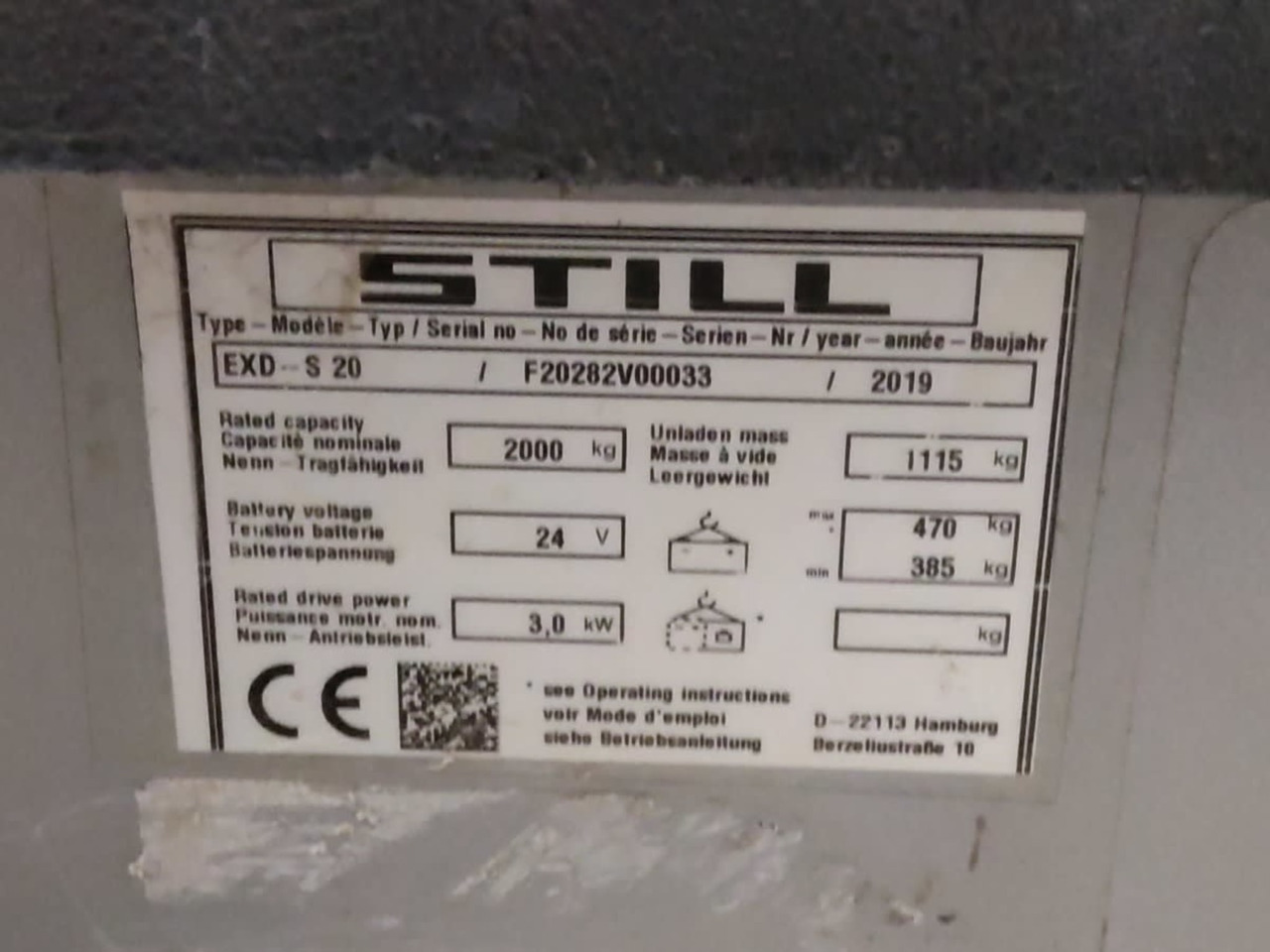 STILL EXD-S20 - Gerbeur: photos 5 STILL EXD-S20 - Gerbeur: photos 5