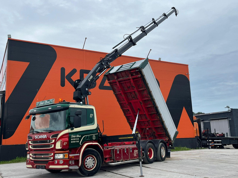 Scania P 410 6x2*4 HIAB 211EP-5 / BOX L=5386 mm - Camion benne, Camion grue: photos 1 Scania P 410 6x2*4 HIAB 211EP-5 / BOX L=5386 mm - Camion benne, Camion grue: photos 1
