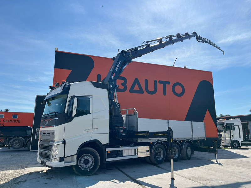 Volvo FH 500 8x4*4 HIAB 408E-6 + JIB / PLATFORM L=6434 mm - Camion plateau, Camion grue: photos 1 Volvo FH 500 8x4*4 HIAB 408E-6 + JIB / PLATFORM L=6434 mm - Camion plateau, Camion grue: photos 1