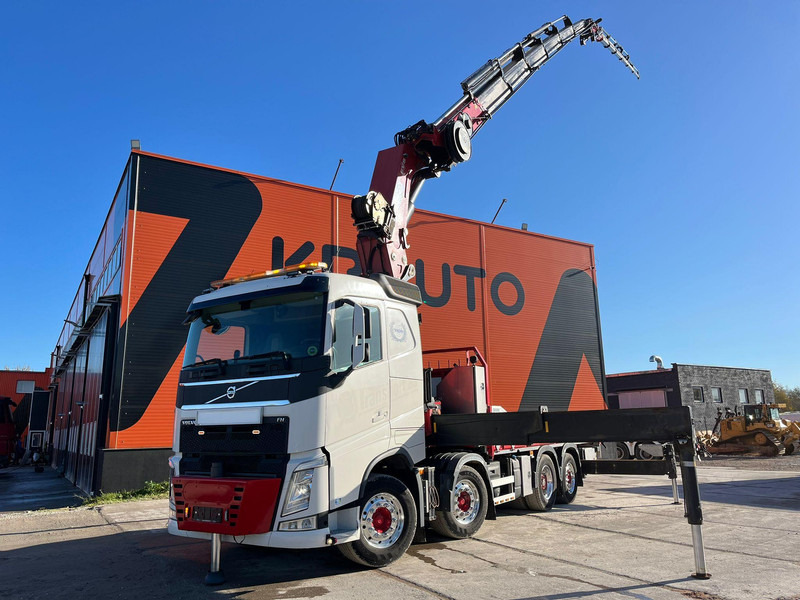 Volvo FH 540 8x2*6 HMF 8520 K6 + JIB + WINCH / PLATFORM L=6359 mm - Camion plateau, Camion grue: photos 1 Volvo FH 540 8x2*6 HMF 8520 K6 + JIB + WINCH / PLATFORM L=6359 mm - Camion plateau, Camion grue: photos 1