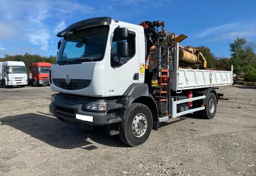 Renault KERAX 380 /Dźwig HDS Palfinger PK13001-K / / Retarder / Manual - Camion benne: photos 1 Renault KERAX 380 /Dźwig HDS Palfinger PK13001-K / / Retarder / Manual - Camion benne: photos 1