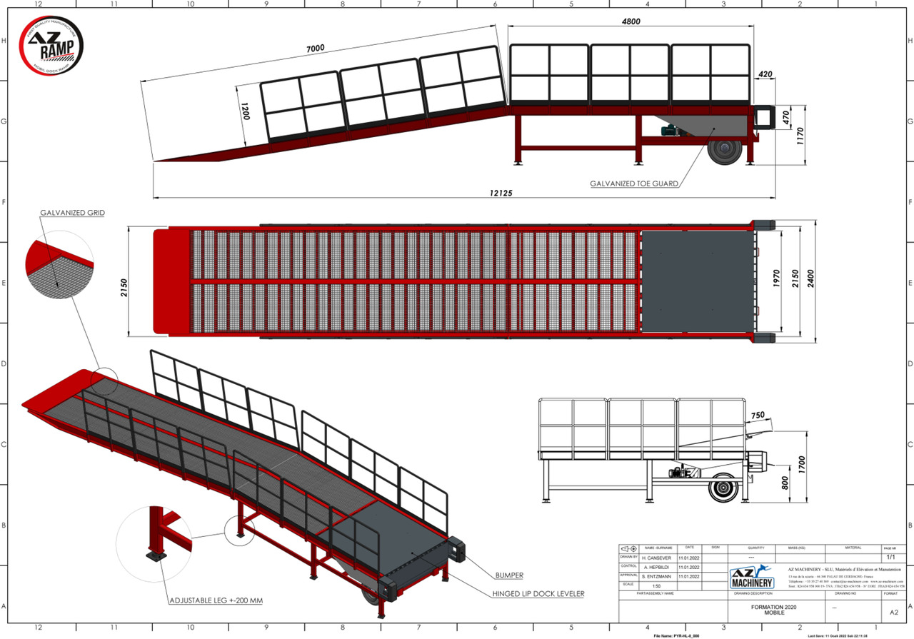 Fixed loading ramp AZ RAMP-FORMATION 2020- 8 Ton - Rampe de chargement: photos 2 Fixed loading ramp AZ RAMP-FORMATION 2020- 8 Ton - Rampe de chargement: photos 2