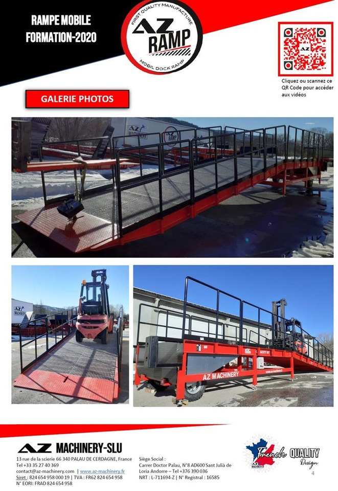 Fixed loading ramp AZ RAMP-FORMATION 2020- 8 Ton - Rampe de chargement: photos 5 Fixed loading ramp AZ RAMP-FORMATION 2020- 8 Ton - Rampe de chargement: photos 5