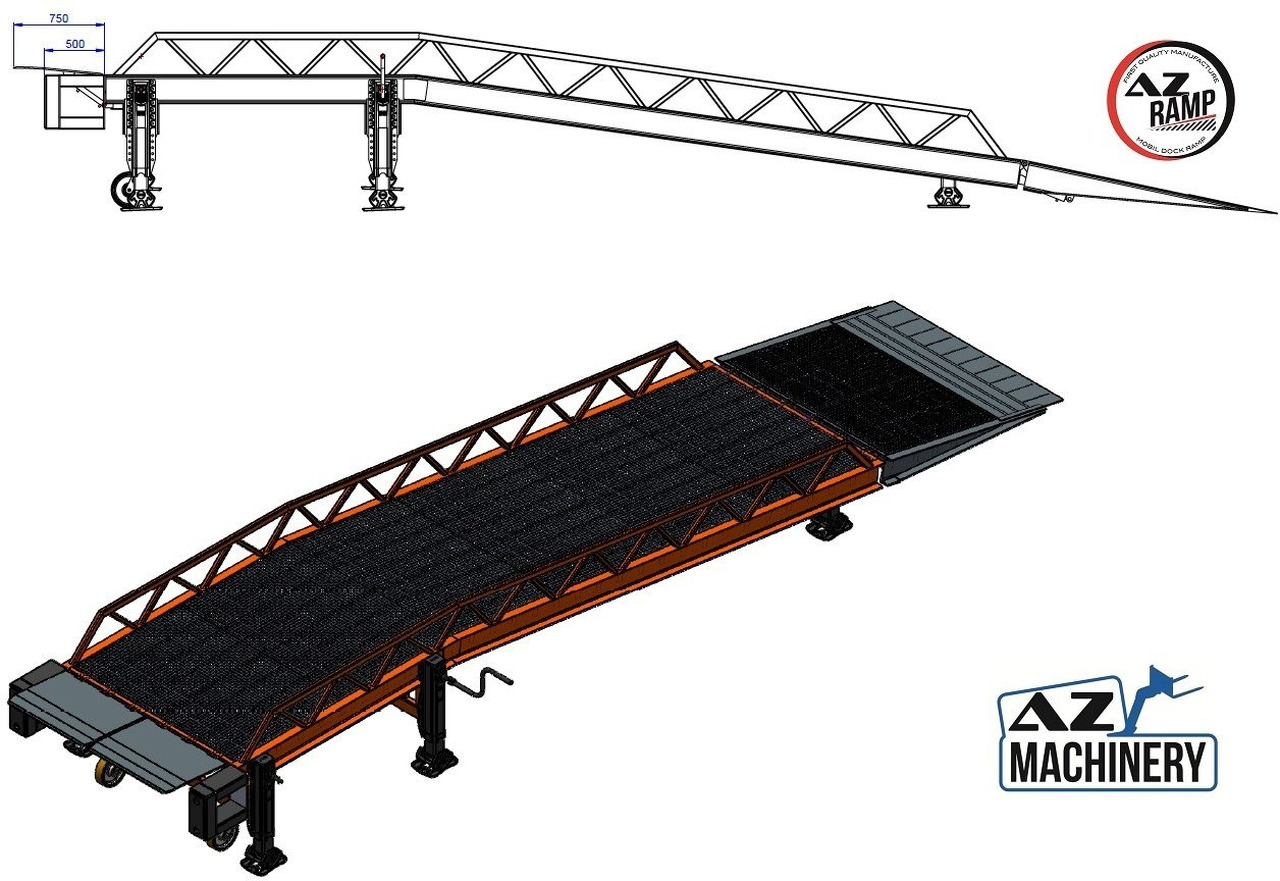 Rampe de chargement neuf Loading Ramp with with electric tilting bridge -  AZ RAMP - STAR- 15T-ZR-E. 15 ton capacity: photos 11
