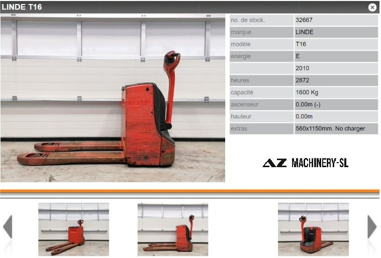 Used Electric Pallet Truck-Fenwick-T16 - Transpalette: photos 1 Used Electric Pallet Truck-Fenwick-T16 - Transpalette: photos 1