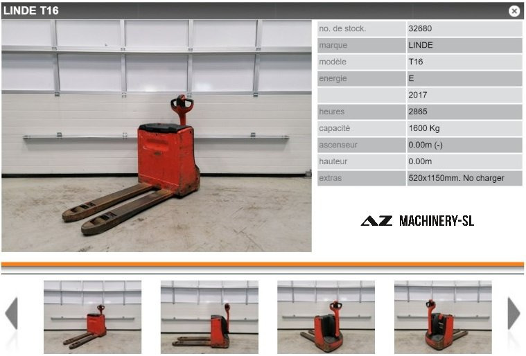 Used Electric Pallet Truck-Fenwick-T16 - Transpalette: photos 1 Used Electric Pallet Truck-Fenwick-T16 - Transpalette: photos 1