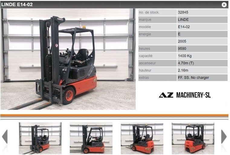 Used Forklift FENWICK LINDE E14-02 - Chariot élévateur: photos 1 Used Forklift FENWICK LINDE E14-02 - Chariot élévateur: photos 1