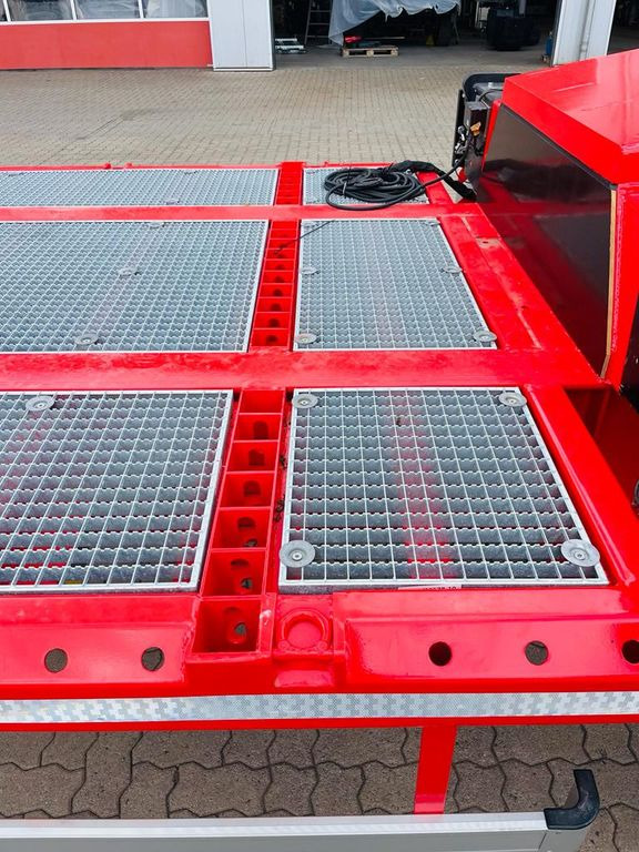Semi-remorque plateau neuf Wiese Stufensattel Tieflader mit Kran Fassi F545: photos 11