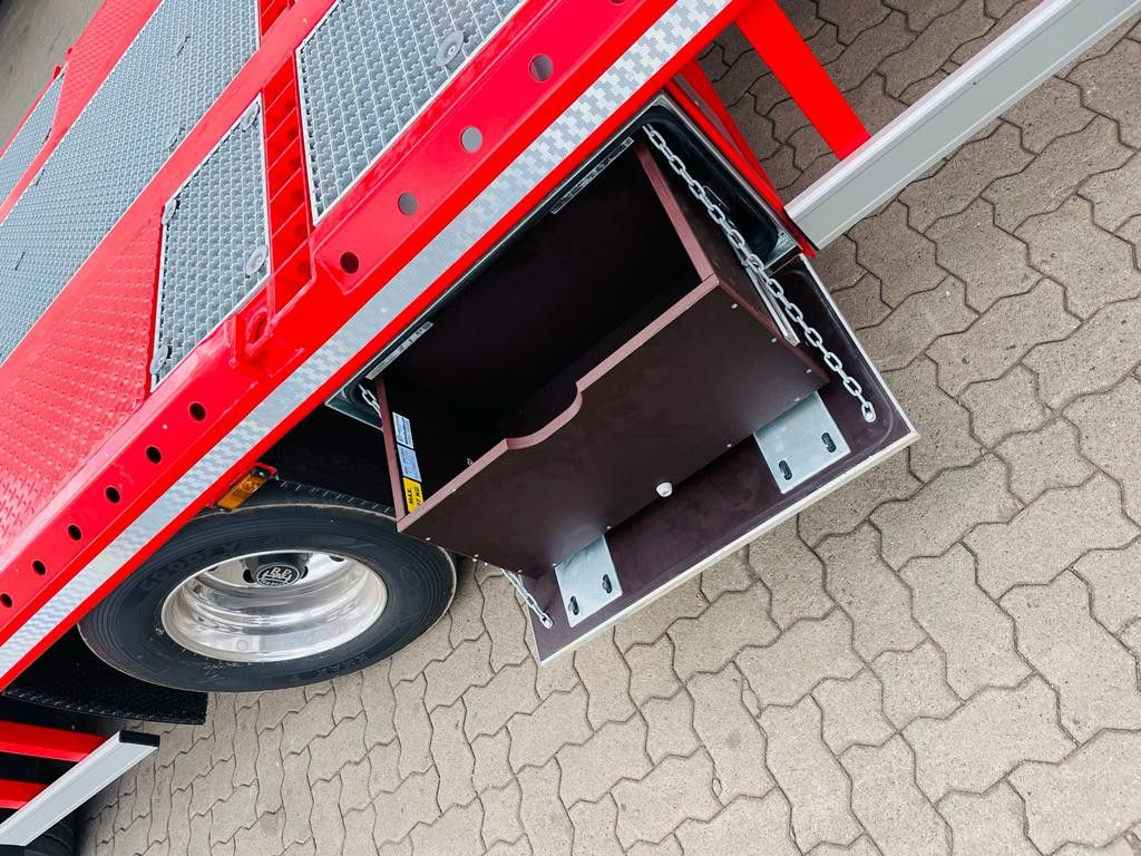 Semi-remorque plateau neuf Wiese Stufensattel Tieflader mit Kran Fassi F545: photos 8