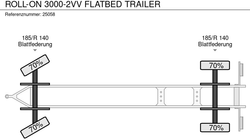 Remorque plateau Roll-on 3000-2VV FLATBED TRAILER: photos 6