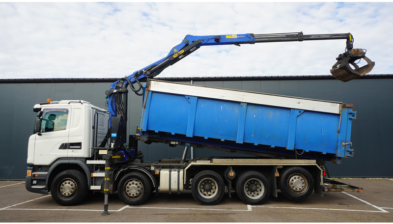 Scania G 490 10X4 CABLE SYSTEM TRUCK WITH PALFINGER Q180Z95TR CRANE - Camion grue: photos 1 Scania G 490 10X4 CABLE SYSTEM TRUCK WITH PALFINGER Q180Z95TR CRANE - Camion grue: photos 1