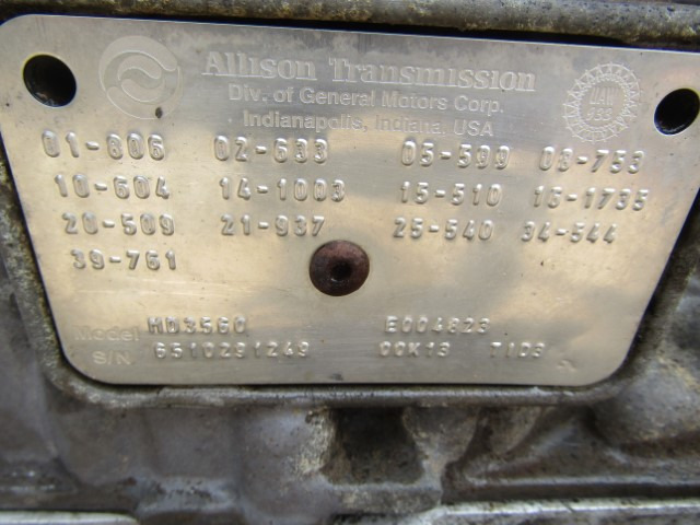 ALLISON HD3560 TID 3 GEARBOX - Boîte de vitesse pour Véhicule de voirie/ Spécial: photos 3 ALLISON HD3560 TID 3 GEARBOX - Boîte de vitesse pour Véhicule de voirie/ Spécial: photos 3