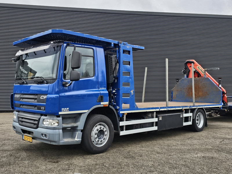Camion plateau, Camion grue DAF CF 75.310 / PALFINGER CRANE + TRAILER: photos 9