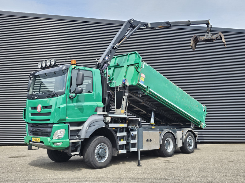 DAF TATRA 6X6 / T158/II / 2 SIDE TIPPER - HMF Z CRANE - Camion benne, Camion grue: photos 1 DAF TATRA 6X6 / T158/II / 2 SIDE TIPPER - HMF Z CRANE - Camion benne, Camion grue: photos 1