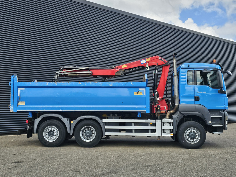 Camion benne, Camion grue MAN TGS 28.400 6X4-4 BL / CRANE + 2 SIDE TIPPER: photos 10