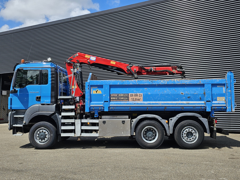 Camion benne, Camion grue MAN TGS 28.400 6X4-4 BL / CRANE + 2 SIDE TIPPER: photos 9