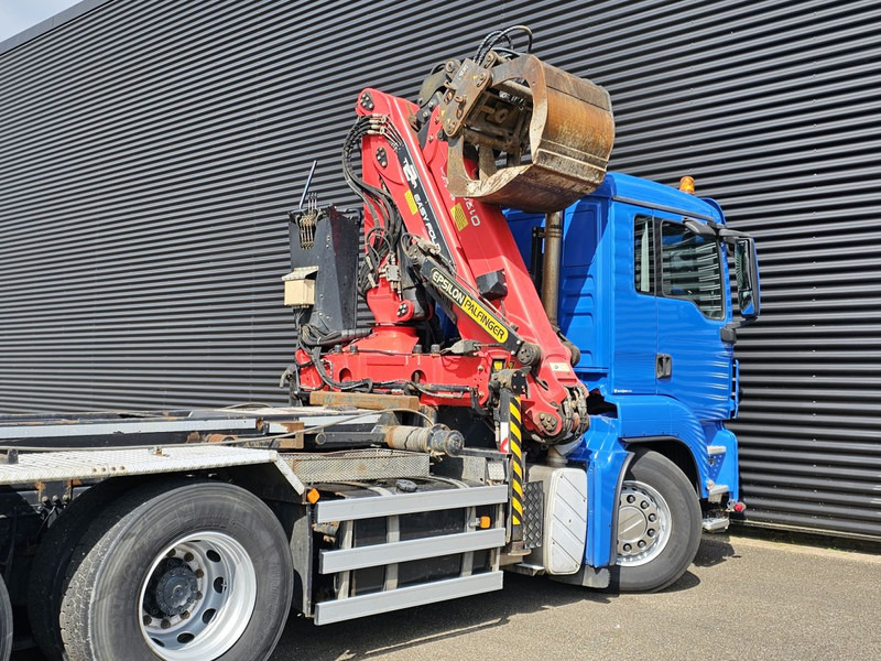 Camion - système de câble, Camion grue MAN TGS 35.400 8x4-4 / PALFINGER Z CRANE + CONTAINER SYSTEM: photos 7