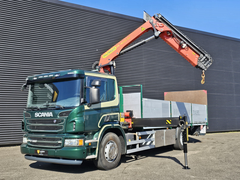 Scania P320 4x2 / PALFINGER PK14002 / CRANE/KRAN - Camion plateau, Camion grue: photos 4 Scania P320 4x2 / PALFINGER PK14002 / CRANE/KRAN - Camion plateau, Camion grue: photos 4