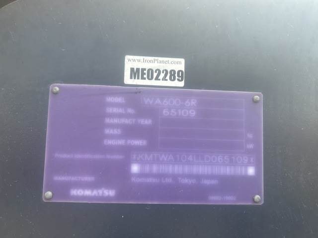 Komatsu WA600-6R - Chargeuse sur pneus: photos 5 Komatsu WA600-6R - Chargeuse sur pneus: photos 5