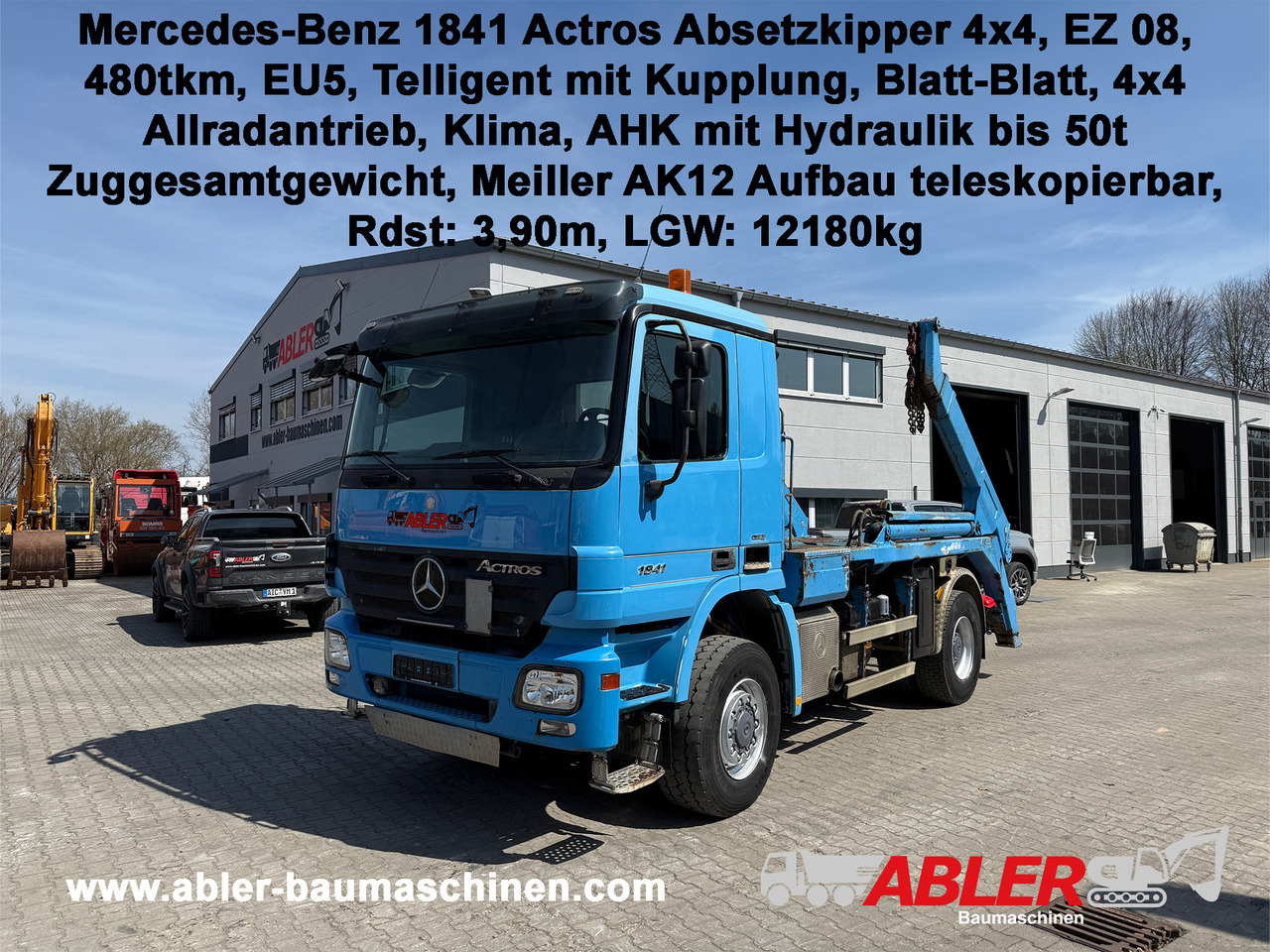 Mercedes-Benz 1841 Actros MP2 Absetzkipper 4x4 Allrad Klima - Camion multibenne: photos 1 Mercedes-Benz 1841 Actros MP2 Absetzkipper 4x4 Allrad Klima - Camion multibenne: photos 1