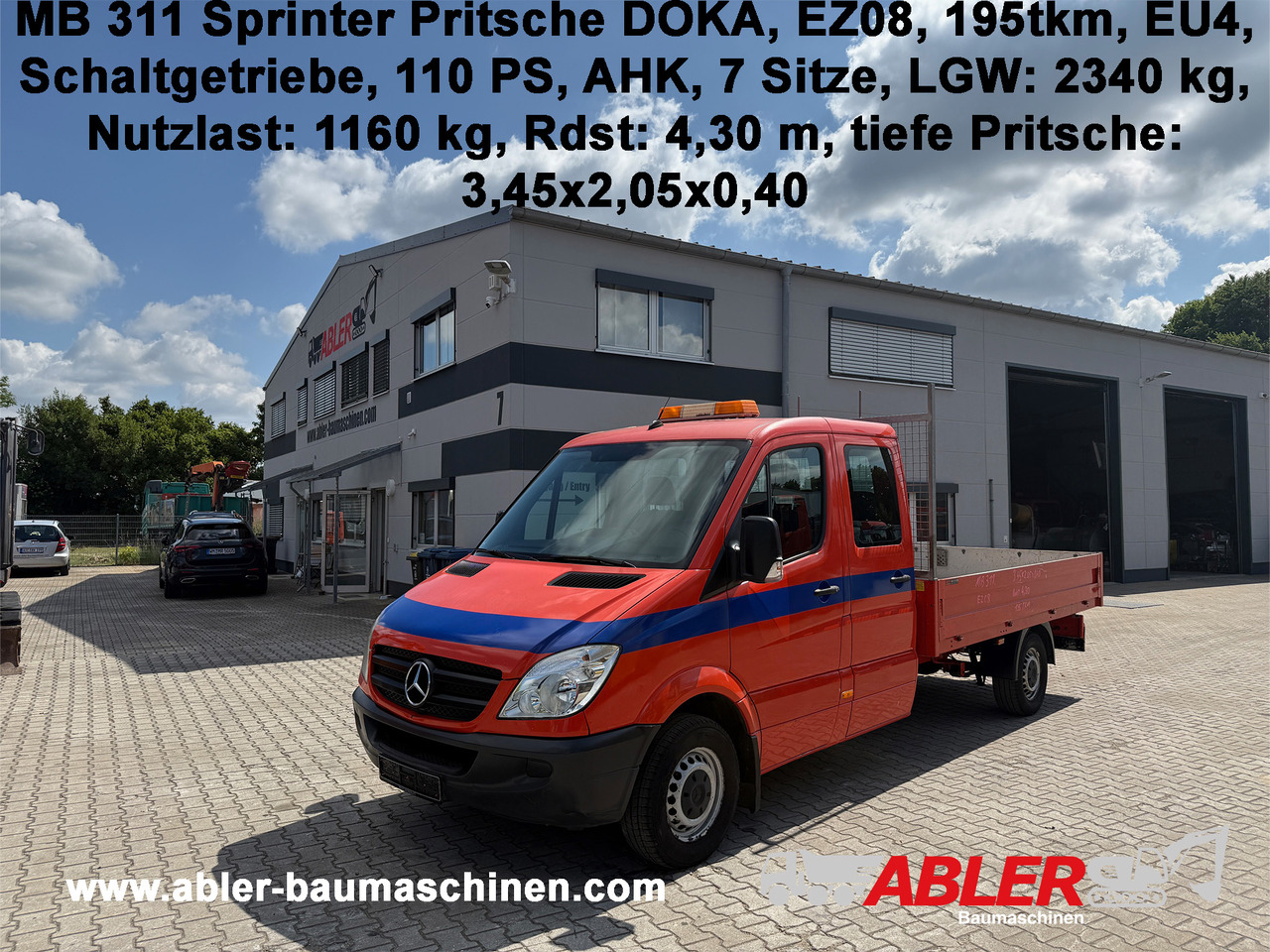 Mercedes-Benz 311 Sprinter Pritsche AHK - Camion plateau: photos 1 Mercedes-Benz 311 Sprinter Pritsche AHK - Camion plateau: photos 1