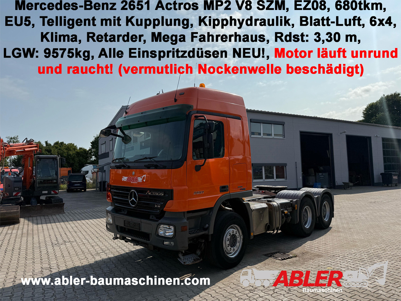 Mercedes-Benz 2651 Actros MP2 V8 SZM Telligent Retarder - Tracteur routier: photos 1 Mercedes-Benz 2651 Actros MP2 V8 SZM Telligent Retarder - Tracteur routier: photos 1