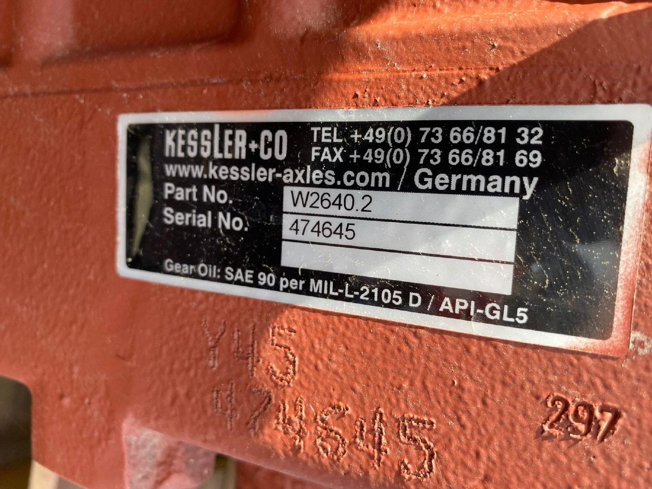 Kessler W 2640.2 - Transmission pour Engins de chantier: photos 2 Kessler W 2640.2 - Transmission pour Engins de chantier: photos 2