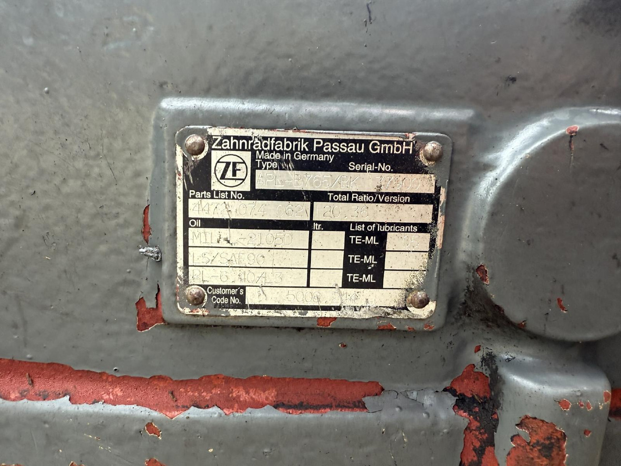 Liebherr ZF AP L B 765 aus LH 904 LIT - Essieu et pièces pour Engins de chantier: photos 3 Liebherr ZF AP L B 765 aus LH 904 LIT - Essieu et pièces pour Engins de chantier: photos 3