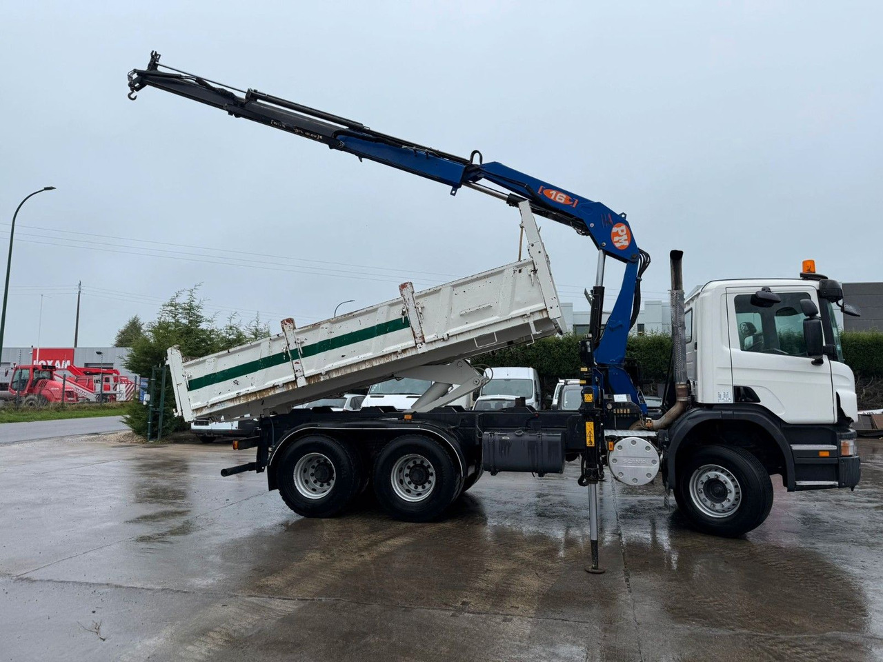 Scania PRT 380. 6x4. Kipper + Kran PM 16 Funk. Klima. - Camion benne, Camion grue: photos 4 Scania PRT 380. 6x4. Kipper + Kran PM 16 Funk. Klima. - Camion benne, Camion grue: photos 4