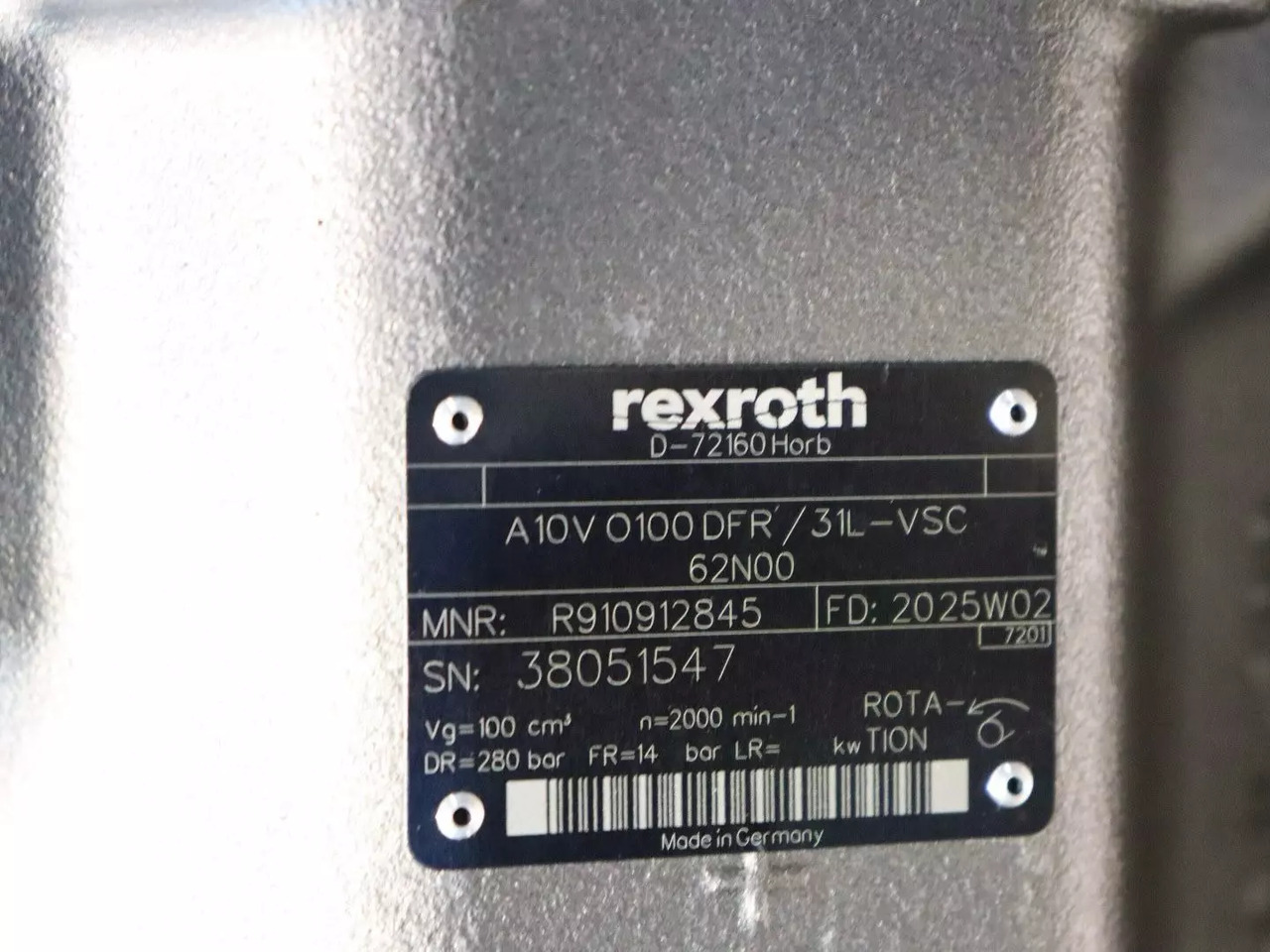 REXROTH A10VO100DFR/31L-VSC62N00 - Pompe hydraulique pour Matériel de manutention: photos 4 REXROTH A10VO100DFR/31L-VSC62N00 - Pompe hydraulique pour Matériel de manutention: photos 4