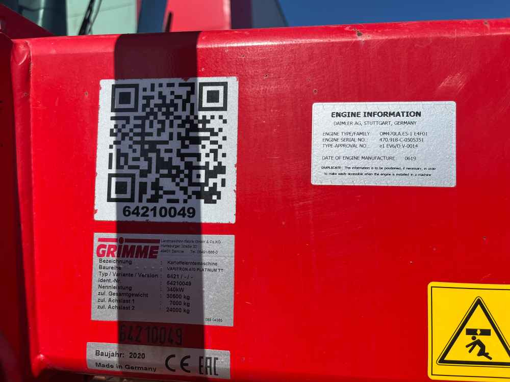 Matériel de récolte Grimme VARITRON 470 PLATINUM TT: photos 15