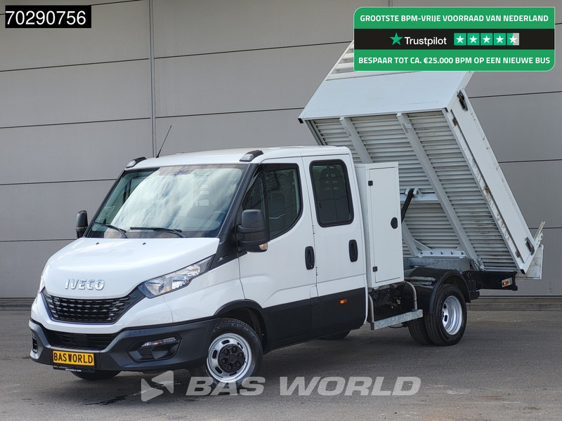 Utilitaire benne Iveco Daily 35C14 Kipper met Kist Dubbel Cabine Dubbellucht 3,5t Trekhaak Airco Cruise Euro6 Kieper Tipper Benne 2m3 Airco Trekhaak Cruise c: photos 1